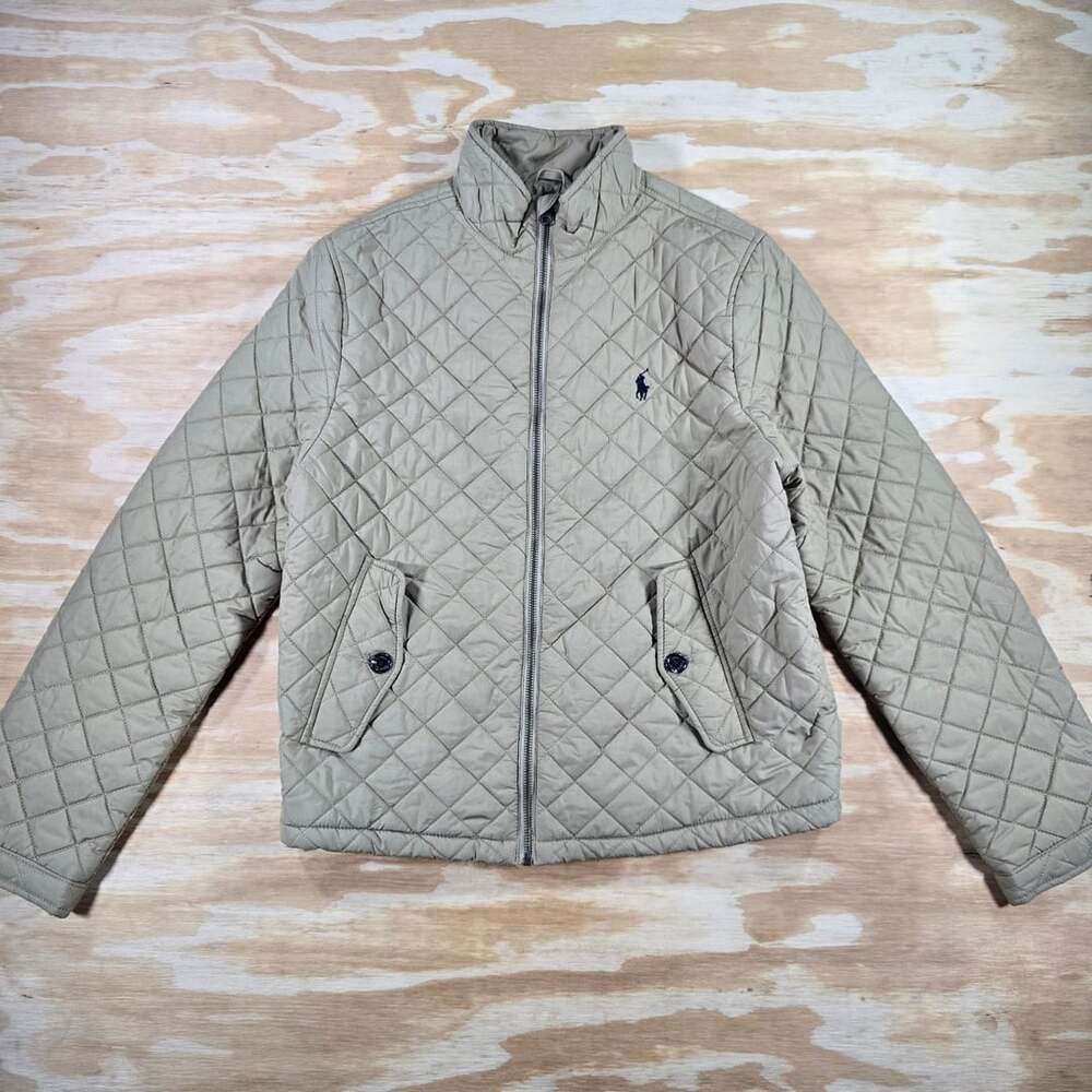 Polo Ralph Lauren Khaki Quilted Jacket XL 18-20 Womens Medium